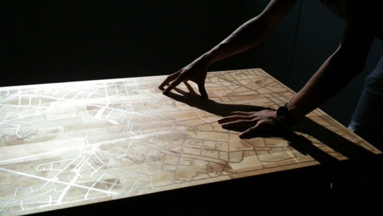 Image 3D lasered table